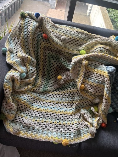 Handmade crochet granny square - handmade,