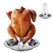 Portable Chicken Roaster Rack Kitchen Roasting Grill Stand