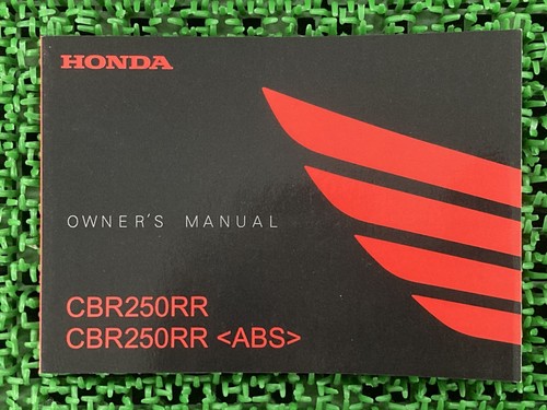 Cbr250rr owner manual - owner's,