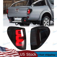 Fits For Mitsubishi L200 Triton 2005-2014 LED Tail Light Brake Lamp Smoked Pair