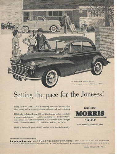 1958 morris 1000 convertible - morris,