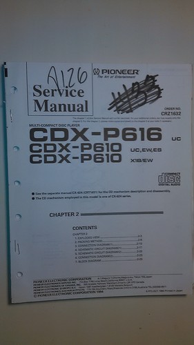Pioneer cdx p616 p610 - pioneer, service