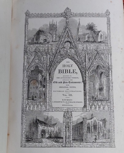 Antique victorian bible 1838 - victorian,