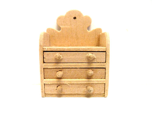 Dolls house wall - shelves, and