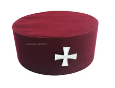 Masonic Knights Templar Cap with Badge KT Masons Regalia TOP QUALITY (BRAND NEW)