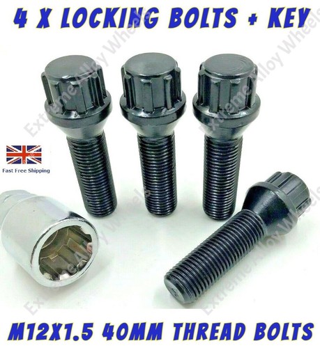 Black wheel locking bolts - wheel,