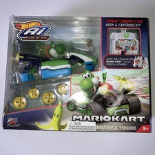 Hot Wheels AI Mario Kart Yoshi Smart Car Body & Cartridge (Box Damage)