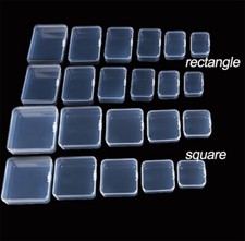 Clear Small Plastic Storage Box Jewelry Beads Organizer Case Container Durable