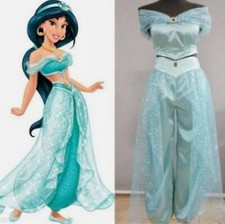 New Princess Aladdin Magic Lamp Jasmine Kids Cosplay Party Women Costume Dress