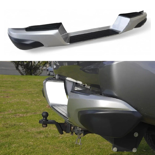 Rear bumper silver black - rear, &