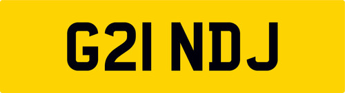 Grind old reg number plate - reg,