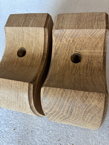 Pair handmade solid - solid, oak