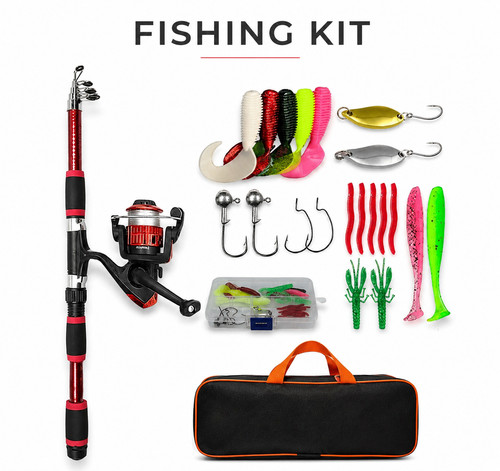 6ft telescopic fishing rod - 6ft,