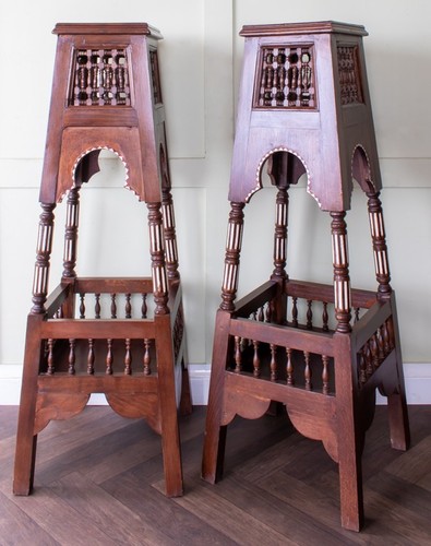 Pair syrian plantstands - of,