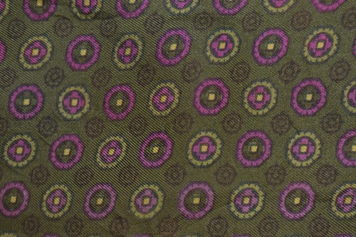 Green silk ascot cravat - silk, /