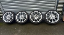 Genuine 18" Bmw Mv2 M-sport 5x120 Staggered Alloy Wheels Refubrished 