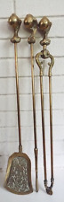 LARGE BRASS COMPANION SET