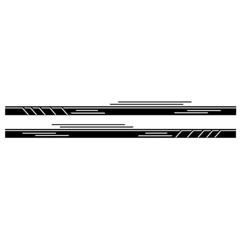 Pair car side skirt stripes - side,