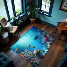 Aquarium Theme Rug with Ocean