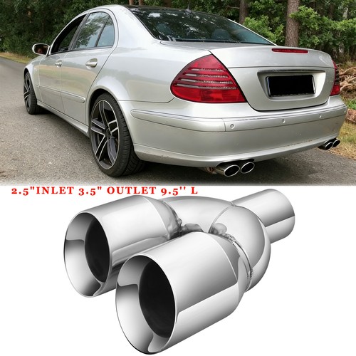 Dual exhaust tip stainless - stainless, for