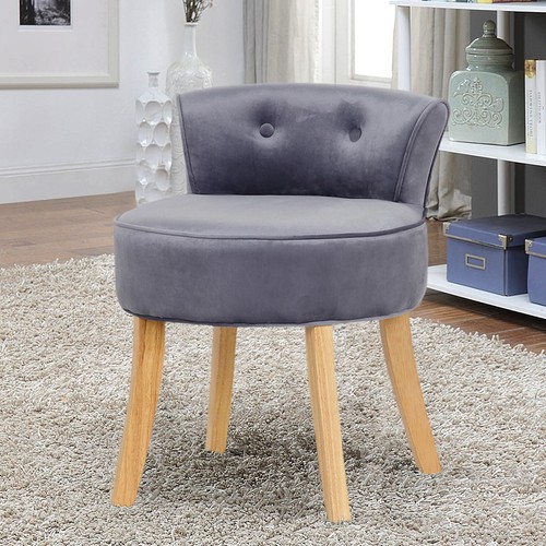 Grey velvet dressing table - grey,