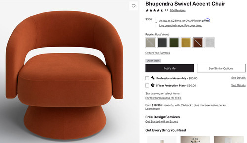 Wayfair rust velvet - wayfair,
