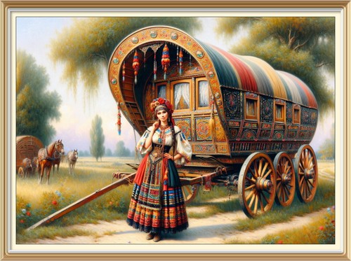 7x5 print romany - romany, gypsy