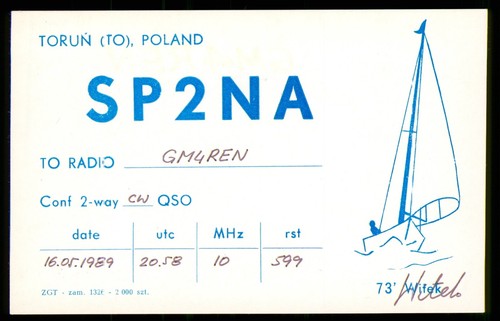 Qsl radio card - card, poland