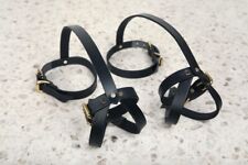 Cala half and stiletto harness in saddlery leather with solid brass hardware