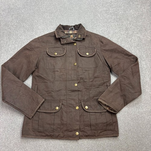 Wax jacket womens small - jacket, brown