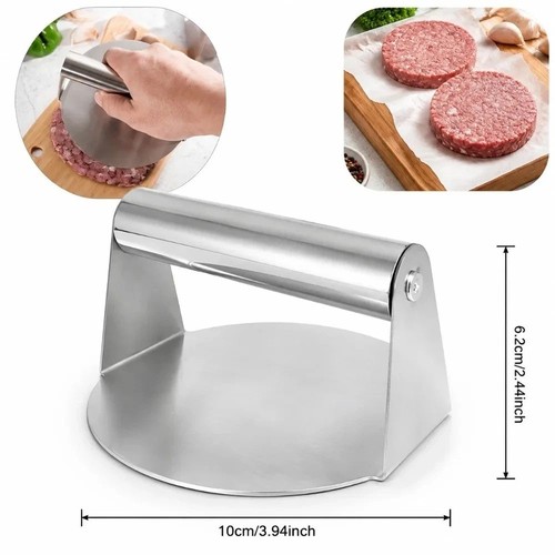 Burger press round stainless - press,