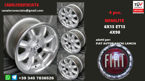 Minilite wheels 4x98 - minilite, 13