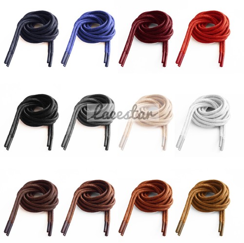 Waxed shoelaces 5mm - 2.5mm, dress