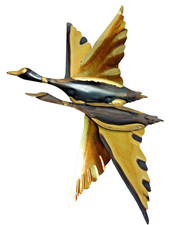 Vintage Metal Brass Flying