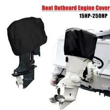 Waterproof Black Full Outboard Engine Cover Outboard Motor Cover Protector 210D