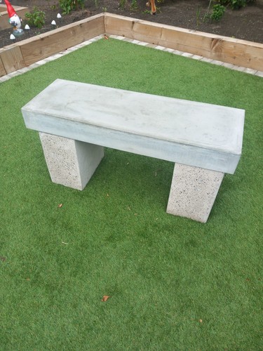 Handfinished concrete bench - handfinished,