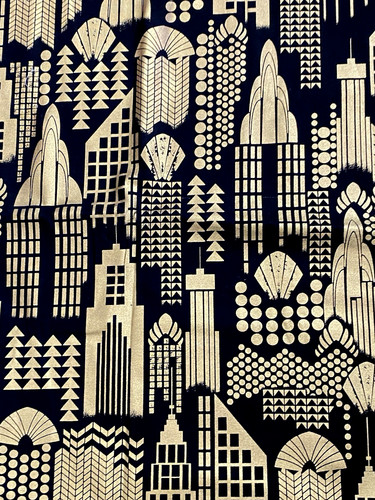 Art deco black - black, metallic