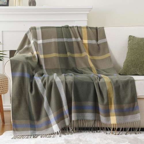 Battilo home olive green throw - olive,