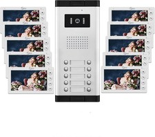 Video Apartment Intercom System,10unit Intercom Entry System7 inch Monitor Wired