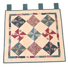 Retro Amish Made Bedroom set quilted Pillow Quilt wall hanger dresser runner