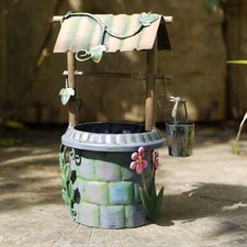 Fairy House Wishing Well Pixie Garden Sculpture Ornament