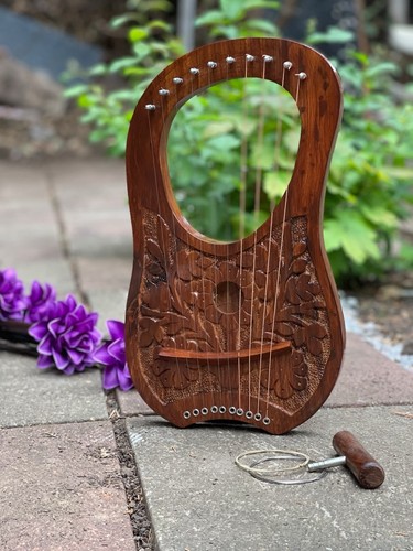 String lyre harp flower - harp,
