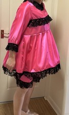 Pink smock satin SISSY~MAIDS