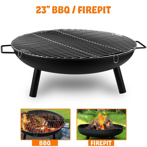 Large round steel fire - round,
