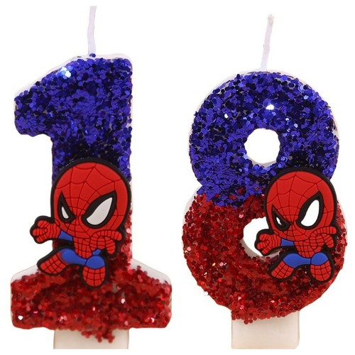 Spiderman birthday candle - birthday,