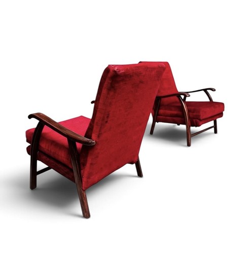 Pair antique beechwood - of,