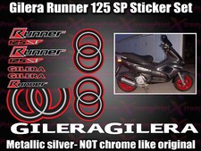 Gilera Runner 125 SP Stickers Decals, Red Black Silver White
