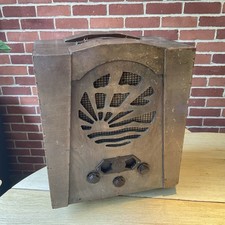 Pye Art Deco Vintage Radio - Classic Sunburst Speaker Pattern (Model P - 1933)