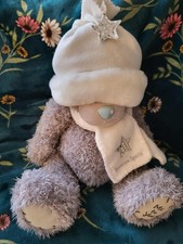 Me To You Tatty Teddy Grey Blue Nose Large Bear White Hat Scarf