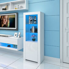 Cabinet Sideboard Unit Cupboard Display Matt body - High Gloss Doors LED Lights